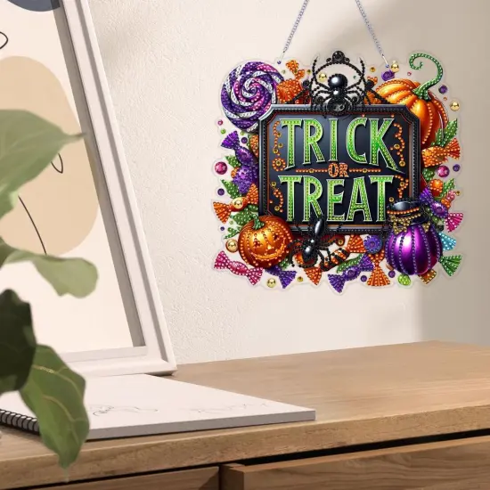 Halloween Diamond Art Hanging Kits for Adults,(Trick or Treat) {3}