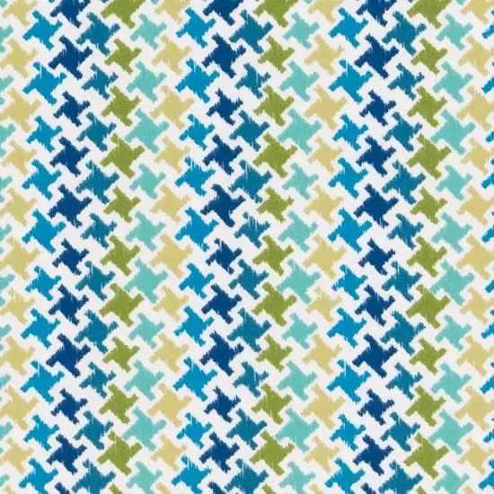 Capri - Aqua,Teal, Blue, Green Abstract,Geometric, Small Scale Upholstery Fabric 54" {1}