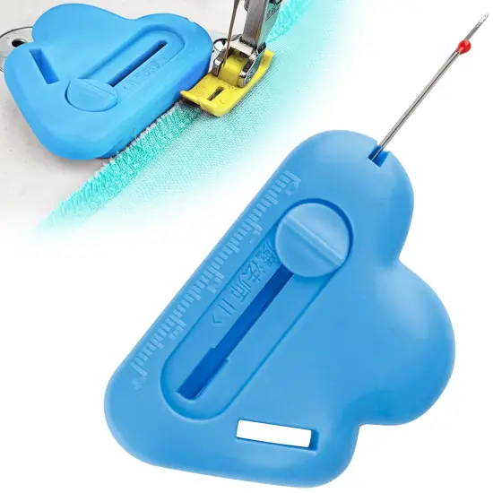 Magnetic Seam Guide for Sewing Machine with Seam Ripper Thread Remover Tool Multifucntional Magnetic Sewing Guide Hemmer with Scale Universal Sewing Supplies and Accessories (Blue) {1}