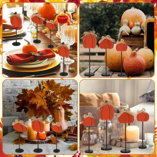 3 Pcs Fall Pumpkin Table Centerpieces {4}