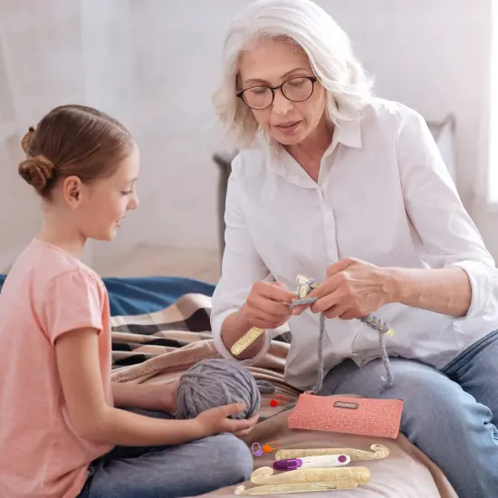 32 Pcs Crochet Hooks Set, Ergonomic 12mm-25mm Large Crochet Hooks for Chunky Yarn, Professional Huge Crochet Needles and Accessories for DIY Crafts, Carpets, Scarves {4}