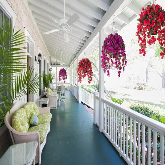 Fake Hanging Hibiscus Flowers - Pink {2}