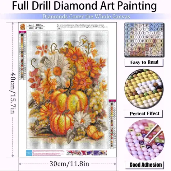5D Fall Diamond Painting Kits for Adults Beginners - 12x16in {3}