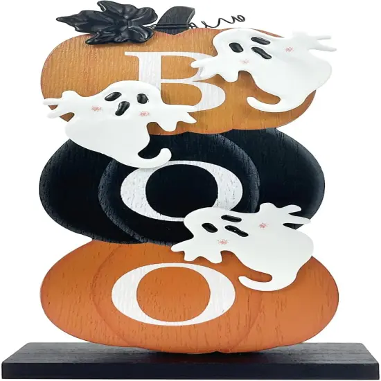 Halloween Decorations Indoor Boo Ghost Pumpkin {1}