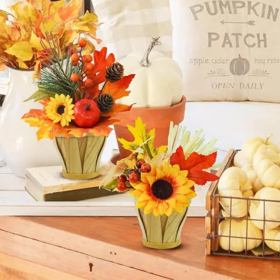 2 Pcs Artificial Fall Flower Centerpieces {2}
