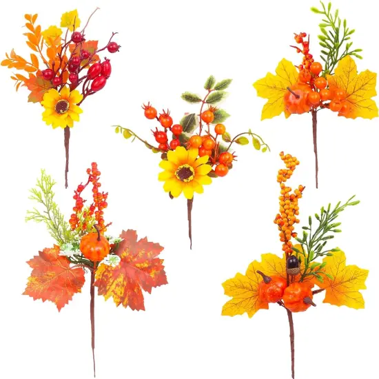 5 Pcs Fall Stems Artificial for Thanksgiving {1}