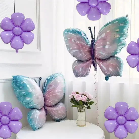 Butterfly Balloons Gradient Purple {3}