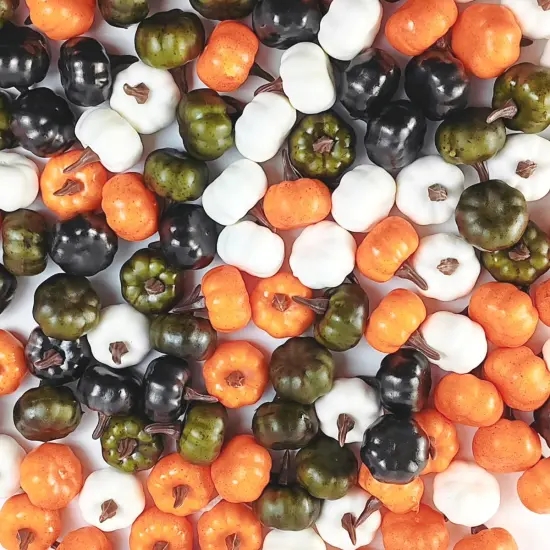 20PCS Mini Artificial Pumpkins (White) {3}