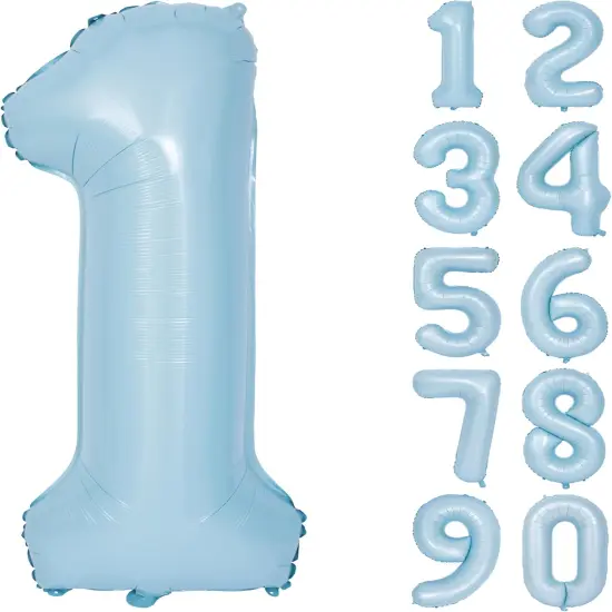 40 In Matte Blue Number Balloons {1}