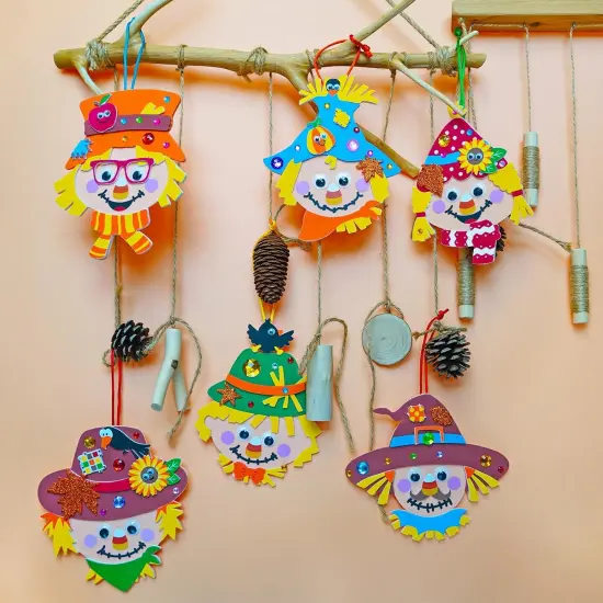 24 Sets Fall Craft Kits Autumn Scarecrow Crafts {4}