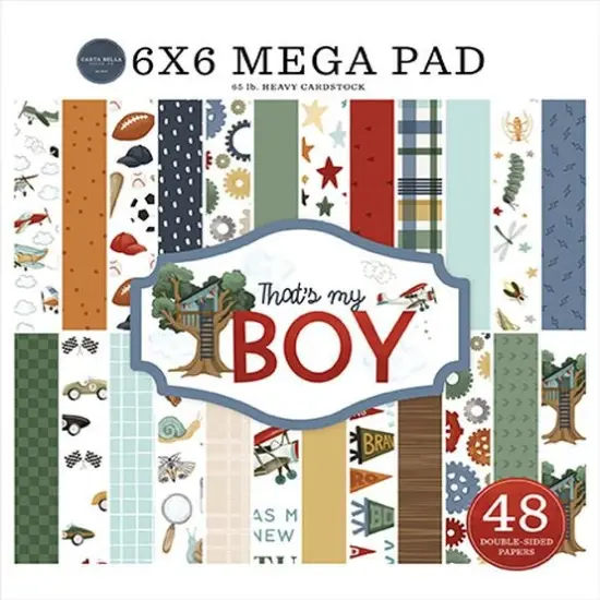 Carta Bella That's My Boy Cardmakers 6X6 Mega Pad {1}