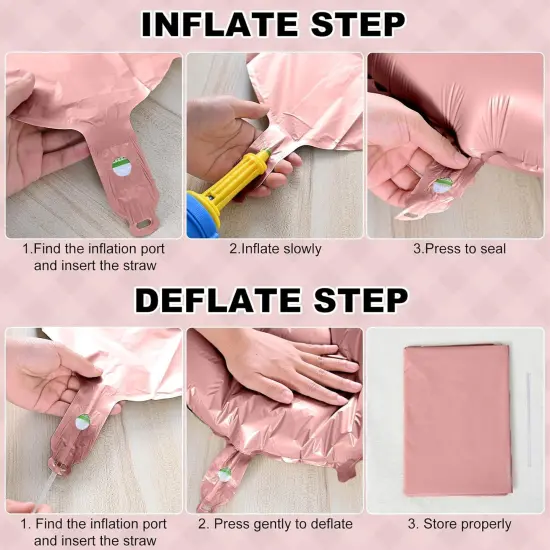 Happy Birthday Balloon Banner Rose Gold - Rose Gold {2}