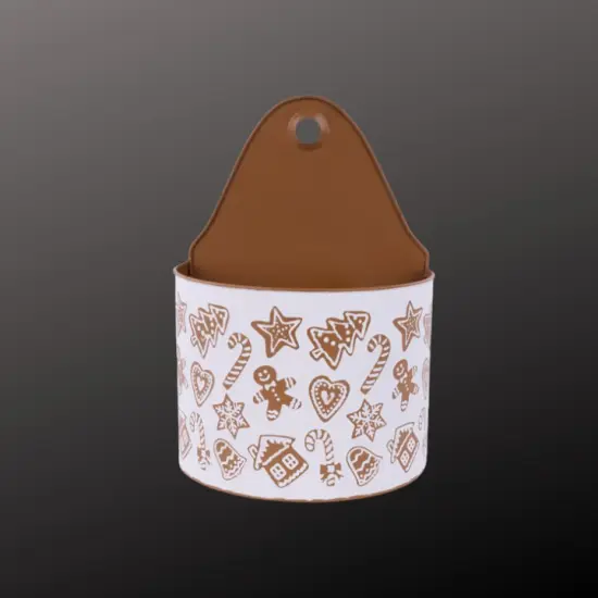 Metal Gingerbread Wall Pocket 11"x7.5" | Christmas Kitchen Decor-XC0174 {3}