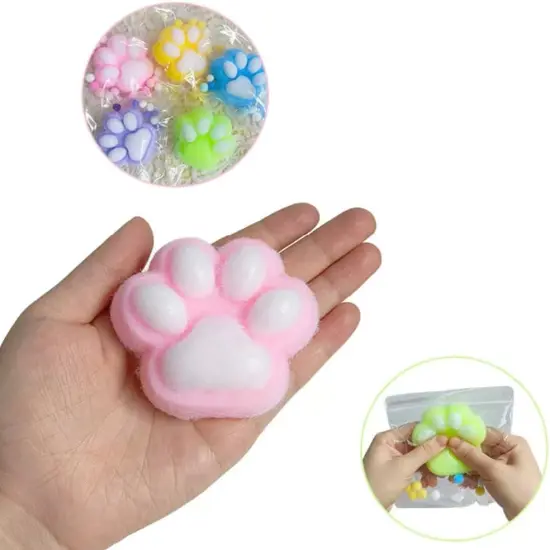 5 Pack Squishy Cat Paw Squeeze Toys {5}