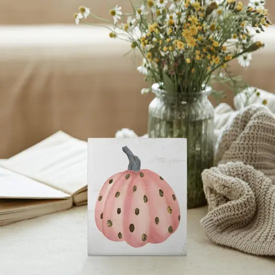 Pumpkin Baby Shower Decor Wood Box Sign {4}