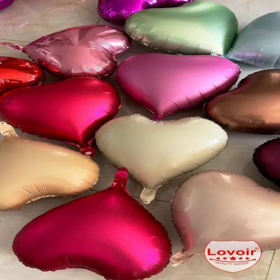 10 Pcs Orange Heart Shape Foil Mylar Balloons 18 Inch Love Balloons (Orange) {2}