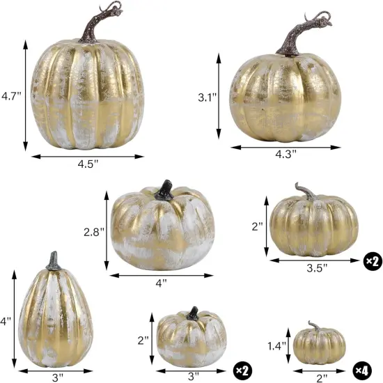 12 Pcs Thanksgiving Pumpkin Decorations {2}