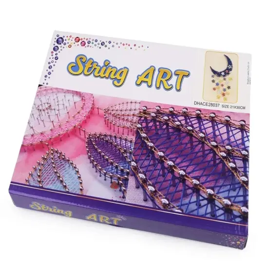 Moon String Art Kit with Stand. Simple Decorative DIY String Art Craft Kit M1-3 DHACE28037 {2}