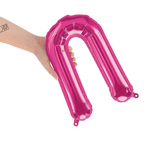 NorthStar Balloons&reg; 16 Inch Letter U Magenta Air Fill Only {3}
