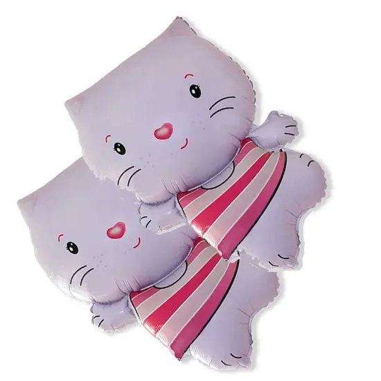 Little Cat Fuchsia Foil Balloon Large Shape 31" {3}