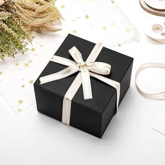 Black Gift Boxes with Lids 6x6x4 Inches 10 Pack Groomsmen Proposal Cardboard Craft Small Gift Box for Christmas, Wedding, Graduation, Holiday, Birthday Presents Packaging {4}