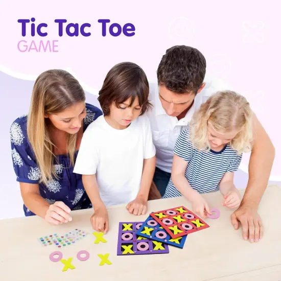 4E's Novelty 48 Pack Tic Tac Toe Game Bulk - Valentines Gifts for Kids, Classroom Exchange Toys {4}