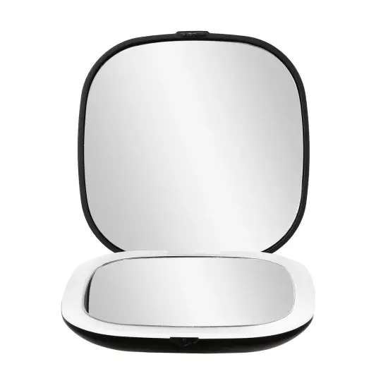 Black - 1x/3x Magnifiying Rechargeble LED Compact Makeup Mirror {6}