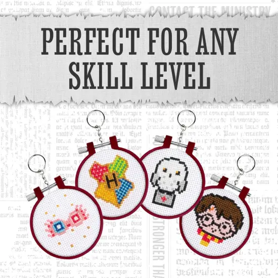 Paladone Harry Potter Stamped Cross Stitch, Embroidery Kit - Officially Licensed Wizarding World Merchandise, Easy Craft Activity for Movie Fans, Starter Kit for Needlework Beginners {3}