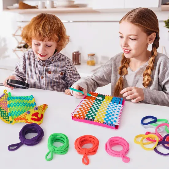 Weaving Loom Loop Refill,7 Inch 288 Pcs in 8 Vibrant Colors, Potholder Loops, Loom Refill Loops Craft for Kids {4}