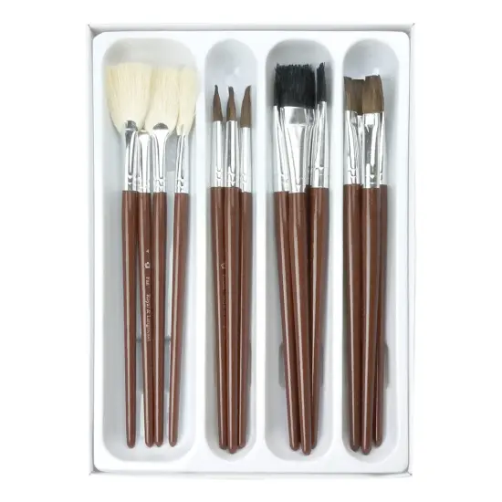 RCVP-105 | Classroom 16pc Ceramic Glaze Variety Brush Set {2}