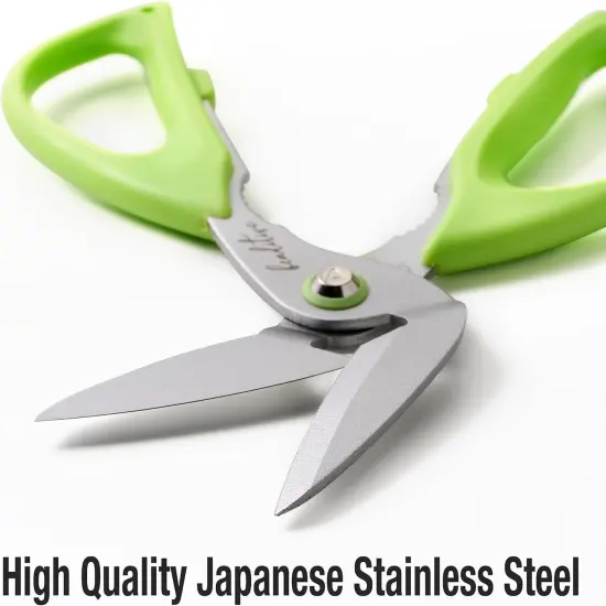 Heavy Duty Multipurpose Angled Craft Scissors 7" - Japanese Stainless Steel, Serrated Blade - Craft Shears for Cardboard, Plastic, Leather, Fabrics, and Packaging {4}