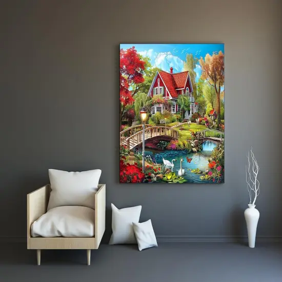 Diamond Art Kits for Adults,5D countryside Diamond Painting DIY landscape Diamond Art Diamond Painting Kit for Adult,Round Full Drill Diamonds, Diamond Art Kits 13.78x13.78inch {4}