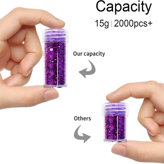 Diamond Painting Storage Containers,60 Slots Diamond Painting Accessories Kits Diamond Art Accessories and Tools for Craft Jewelry Rhinestones Bead Organizer (Purple) {3}