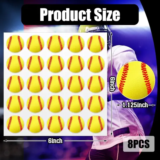 200 Pcs Baseball Softball Helmet Decals Vinyl Sports Softball Stickers Self Adhesive Helmet Stickers Decals Baseball Accessories for Batting {3}