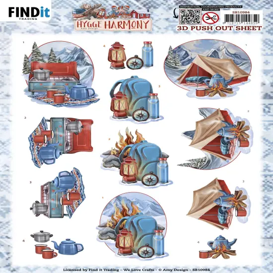 Find It Trading Amy Design 3D Push Out Sheet-Outdoor Cooking, Hygge Harmony {1}