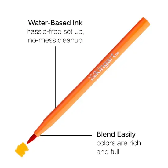 KINGART&reg; Watercolor Brush Markers 12 Colors {3}