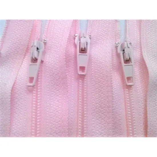Light Pink Generic Nylon Zippers #3 Coil Closed Bottom {1}