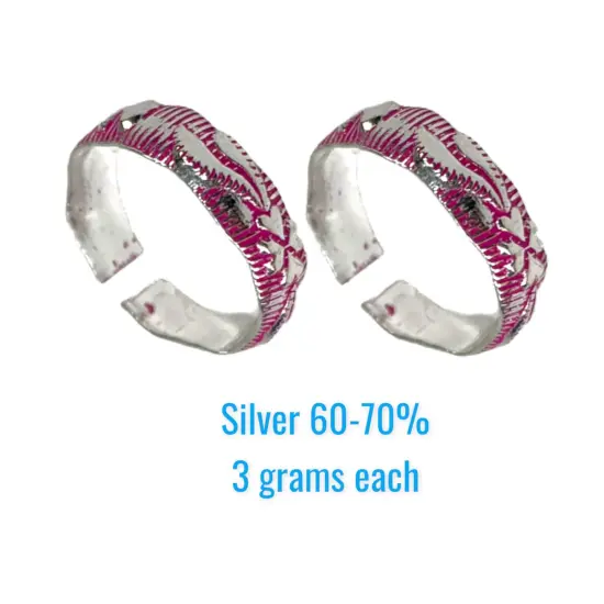 Adjustable Silver Toe Rings Pair Pinky Band Tribal Toe Rings Indian Bichiya Real Silver Feet Accessories Summer Beach Jewelry Comfort Fit Toe Rings for Women {3}