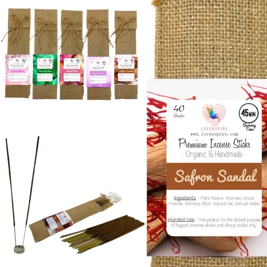 20 Ct. Premium Scented Incense Stick Plain Incense Kit with Wooden Box Agarbatti Dhoop Stick Low Smoke Incense with Spiritual Fragrance Pooja Essential Indian Temple Item {4}