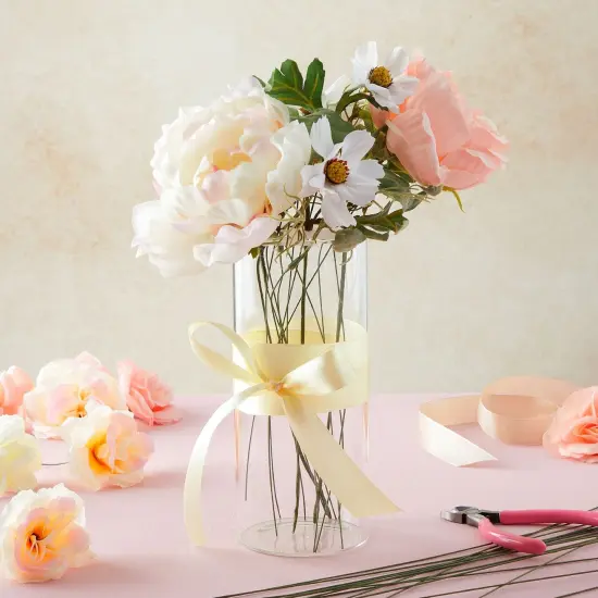 200 Pieces 19 Gauge Dark Green Floral Stem Wire for DIY Crafts, 16 In Paper Wrapped Wire for Artificial Flower Arrangements {3}