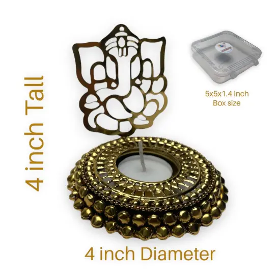 Tealight Candle Holder Festival of Light Decorative T-light Holder for Diwali Christmas Hanukkah Thanksgiving Gift Ghungroo Shadow Candle Holder for Centerpiece Dining Table Home Decor {7}