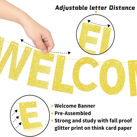 Welcome Back Banner Banner Decorations for Classroom {3}