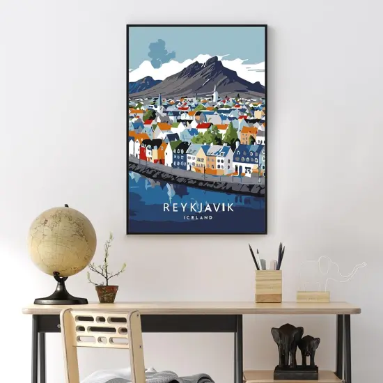 8x 12 inch-Iceland Landscape Paint by Numbers With Frame {2}