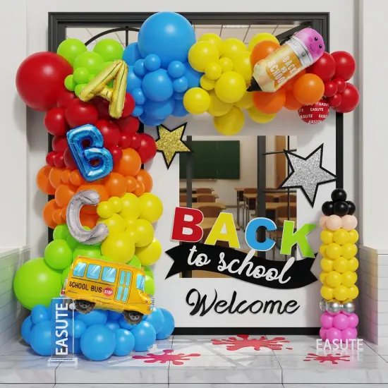 Back to School Rainbow Letter Balloon Arch Kit {1}