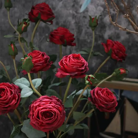 10Pcs Artificial Rose Flowers Floral Bouquets {4}