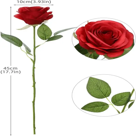 12 Pcs Artificial Rose Flower Artificial Flowers Bouquet {2}