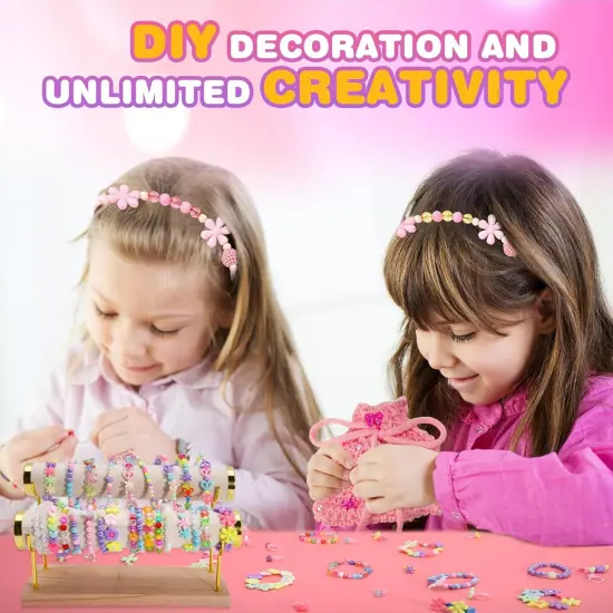 Friendship Bracelet Making Kit Toys, Ages 7 8 9 10 11 12 Year Old Girls (Pink) 8.26 x 5.51 x 1.96 inches {2}