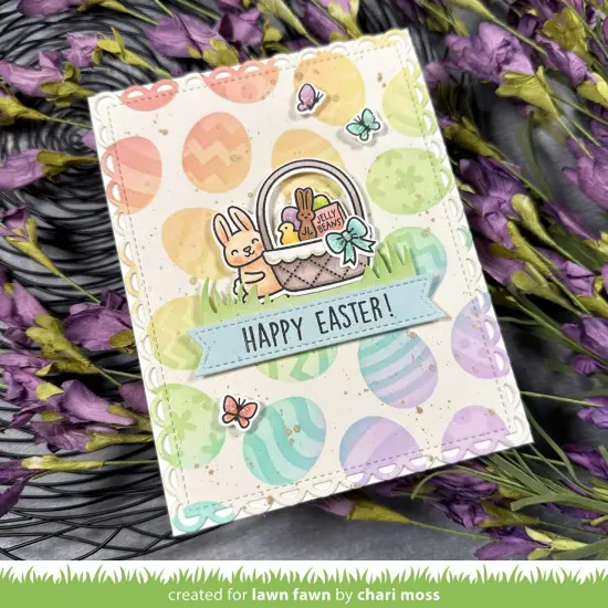 Lawn Clippings Coloring Stencils-Easter Egg Background {3}
