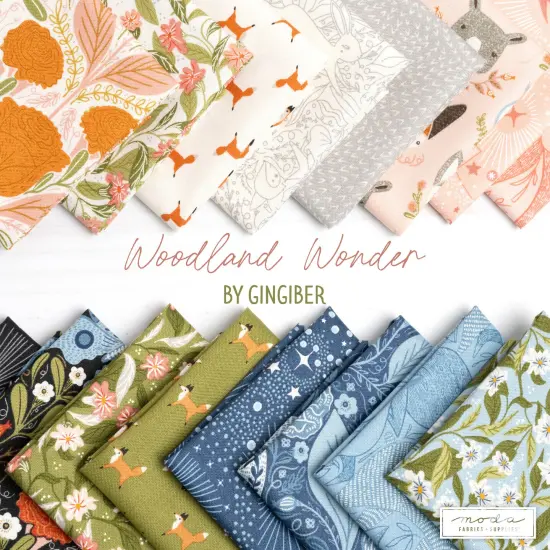 Floral Animal Panel in Cloud (48400 11) | Woodland Wonder | Gingiber | Moda {2}
