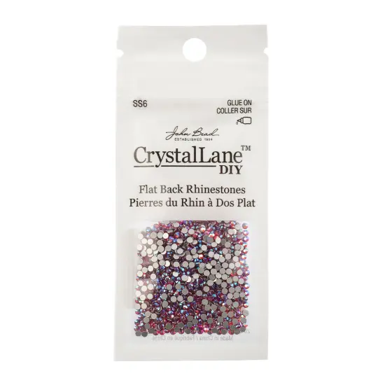 Crystal Lane DIY SS6 Glass Flatback Rhinestones, 1440pcs Siam AB {3}